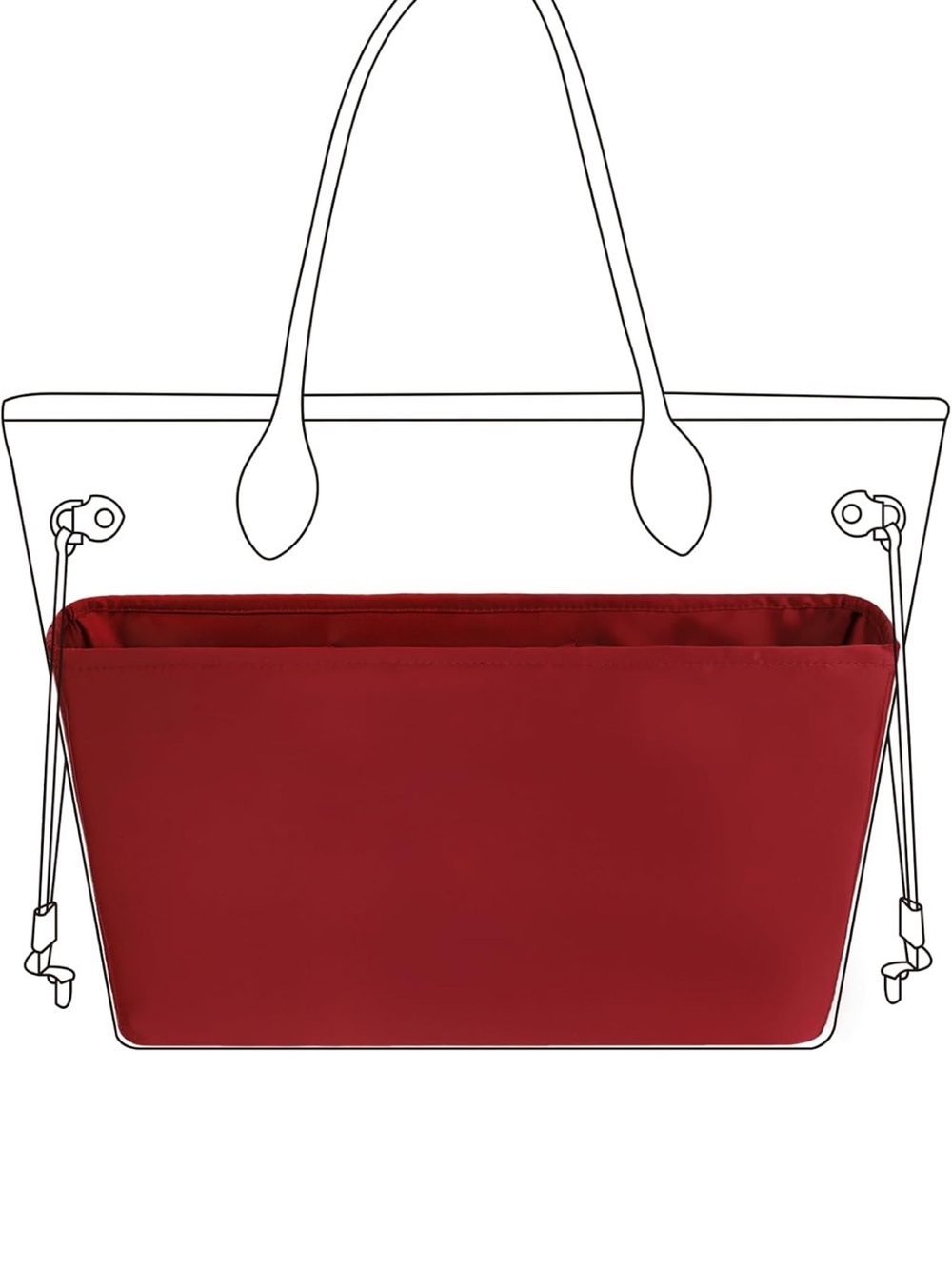 Luxury silk Purse Organizer Insert new